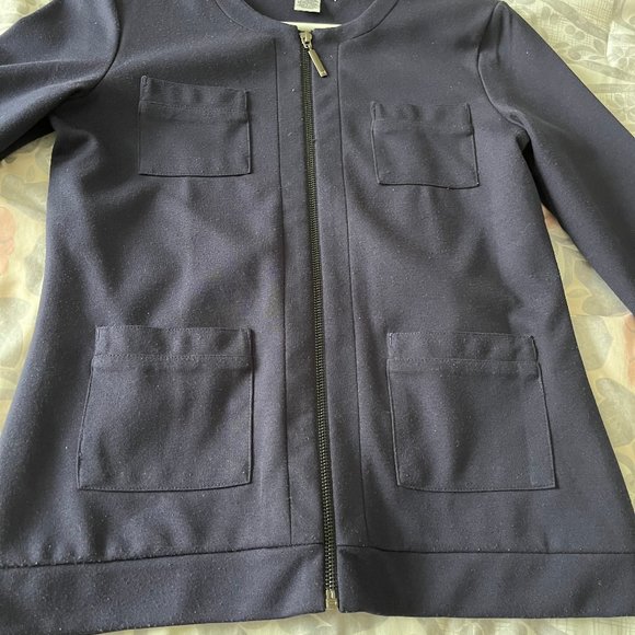 3 for $30 Liz Claiborne women office jacket navy blue size S - Picture 4 of 9